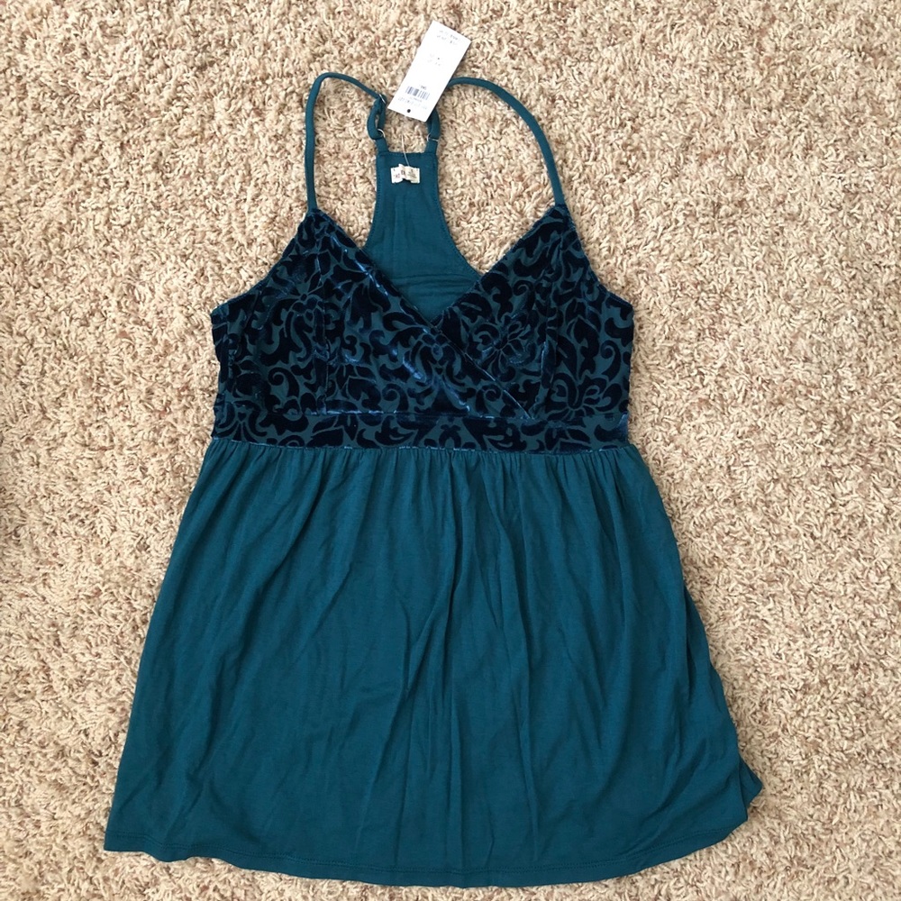 Hollister velvet babydoll Cami top
